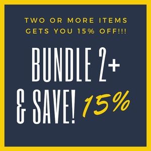 Bundle 2 or more items and save 15%